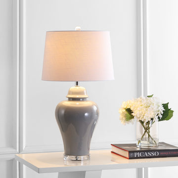 Winnie 27" Ceramic Urn LED Table Lamp - JONATHAN Y